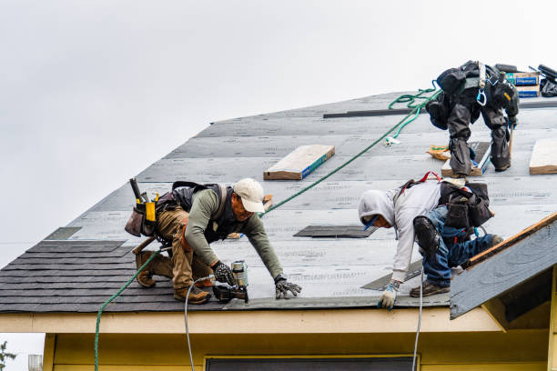 Professional Roofing technician working in Albertson, NY